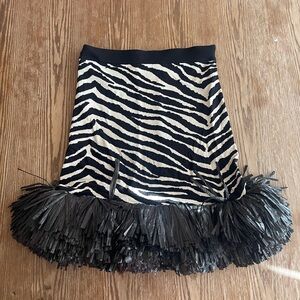Simon Miller Black and White Zebra Pattern Skirt
